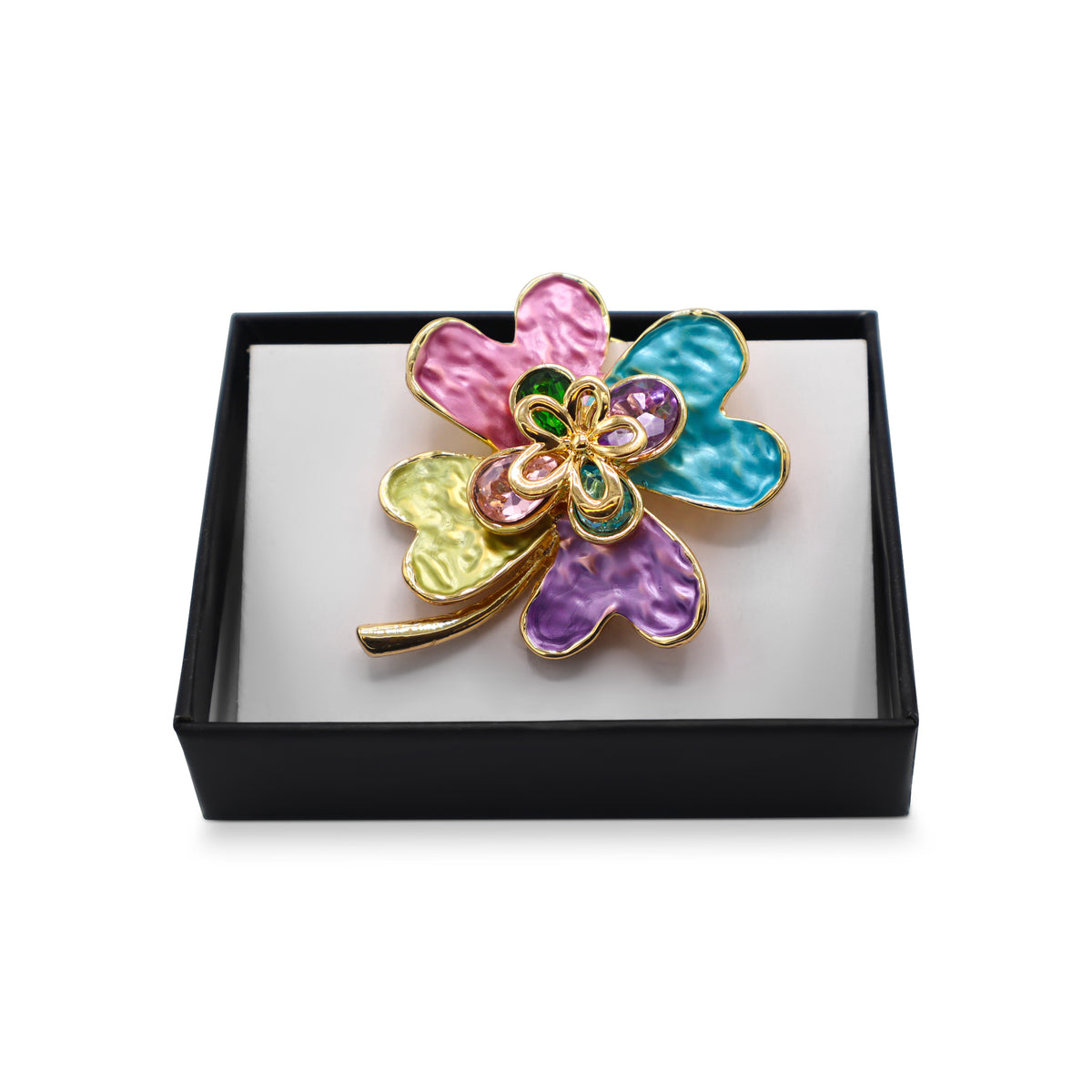  Magnetbrosche Nr.414 Fantasie Goldfarben