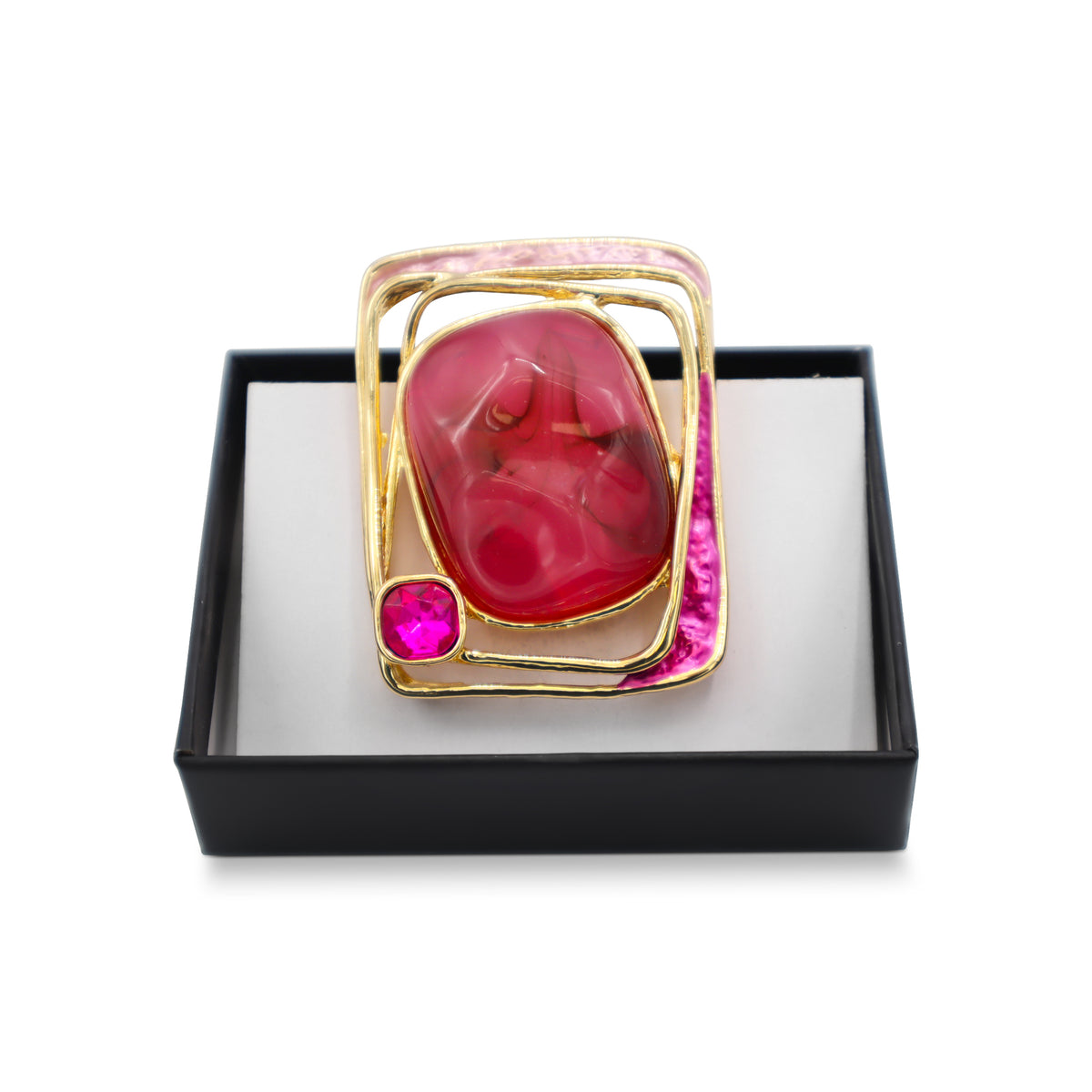  Magnetbrosche Nr.419 Fantasie Goldfarben