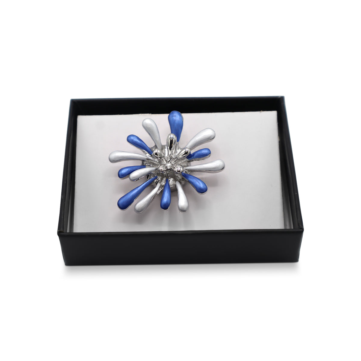  Magnetbrosche Nr.424 Fantasie Silberfarben