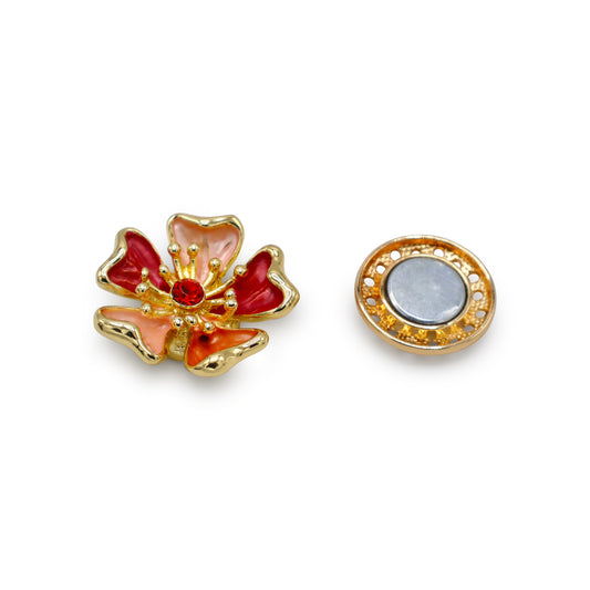 Magneet broche nr 428 fantasy goudkleurig