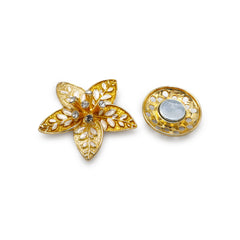  Magnetbrosche Nr.432 Fantasie Goldfarben