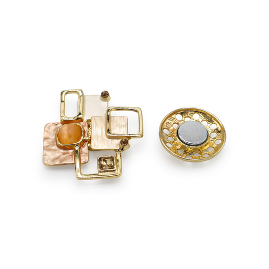  Magnetbrosche Nr.458 Fantasie Goldfarben