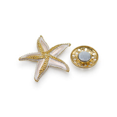  Magnetbrosche Nr.465 Fantasie Goldfarben