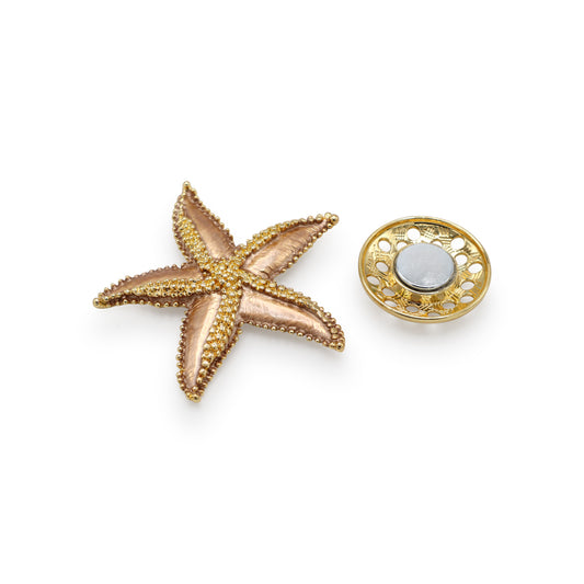  Magnetbrosche Nr.466 Fantasie Goldfarben