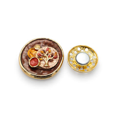 Broche magnétique n° 468, style fantaisie, couleur argentée