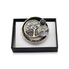Broche magnétique n° 468, style fantaisie, couleur argentée