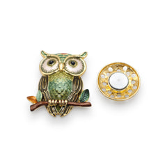 Broche magnétique n° 468, style fantaisie, couleur argentée