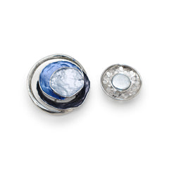 Broche magnétique n° 468, style fantaisie, couleur argentée