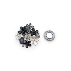 Magneet broche nr 232 fantasy zilverkleurig