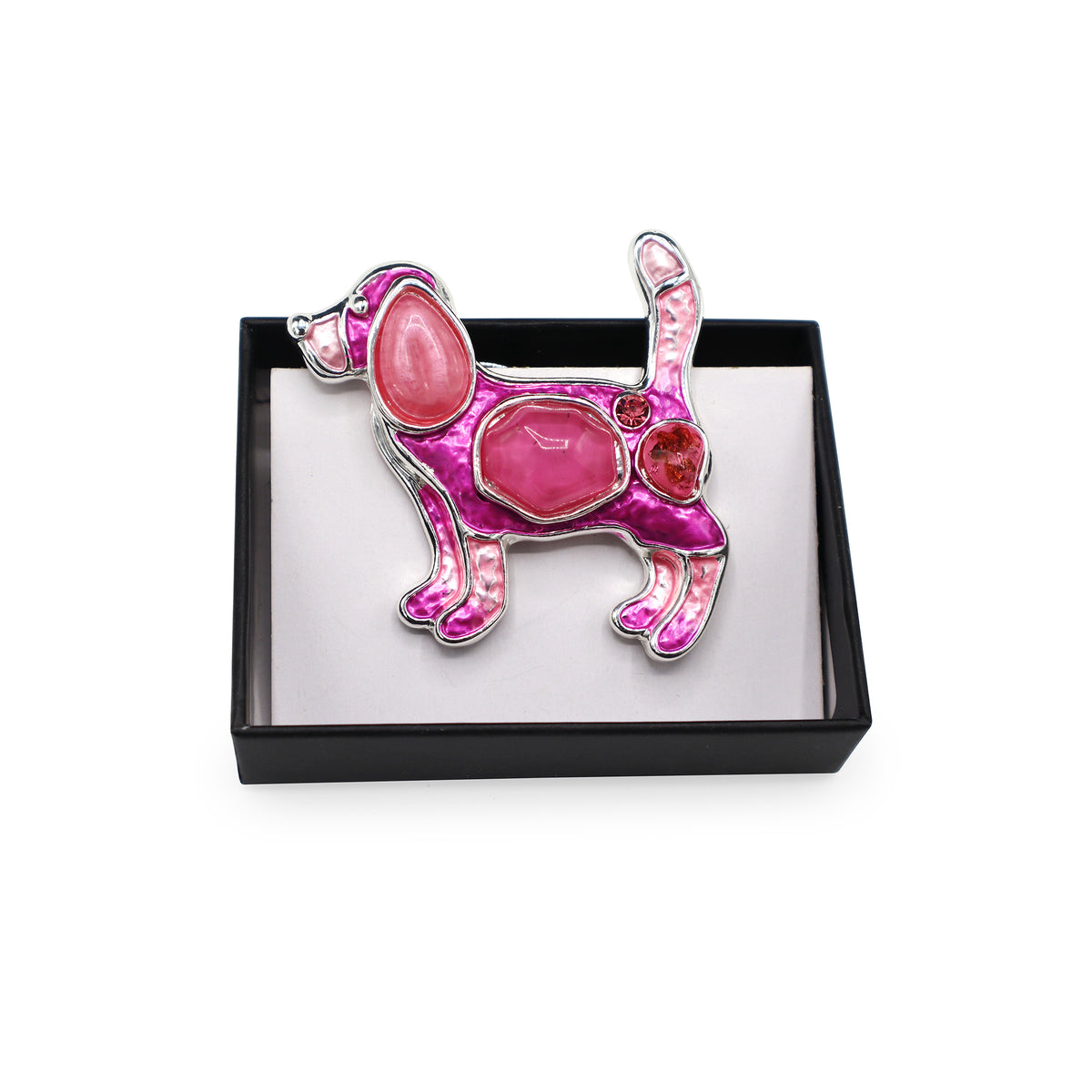 Magneet broche nr 253 fantasy zilverkleurig