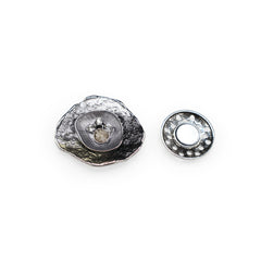 Magneet broche nr 254 fantasy zilverkleurig