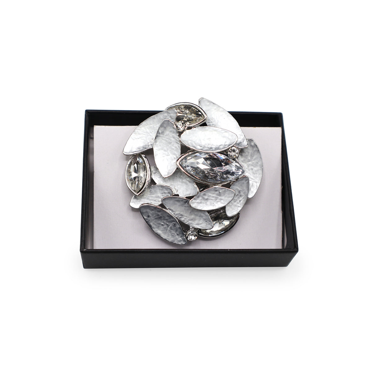  Magnetbrosche Nr. 264  Fantasie Silberfarben