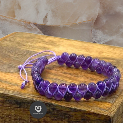 Boho bandje amethist