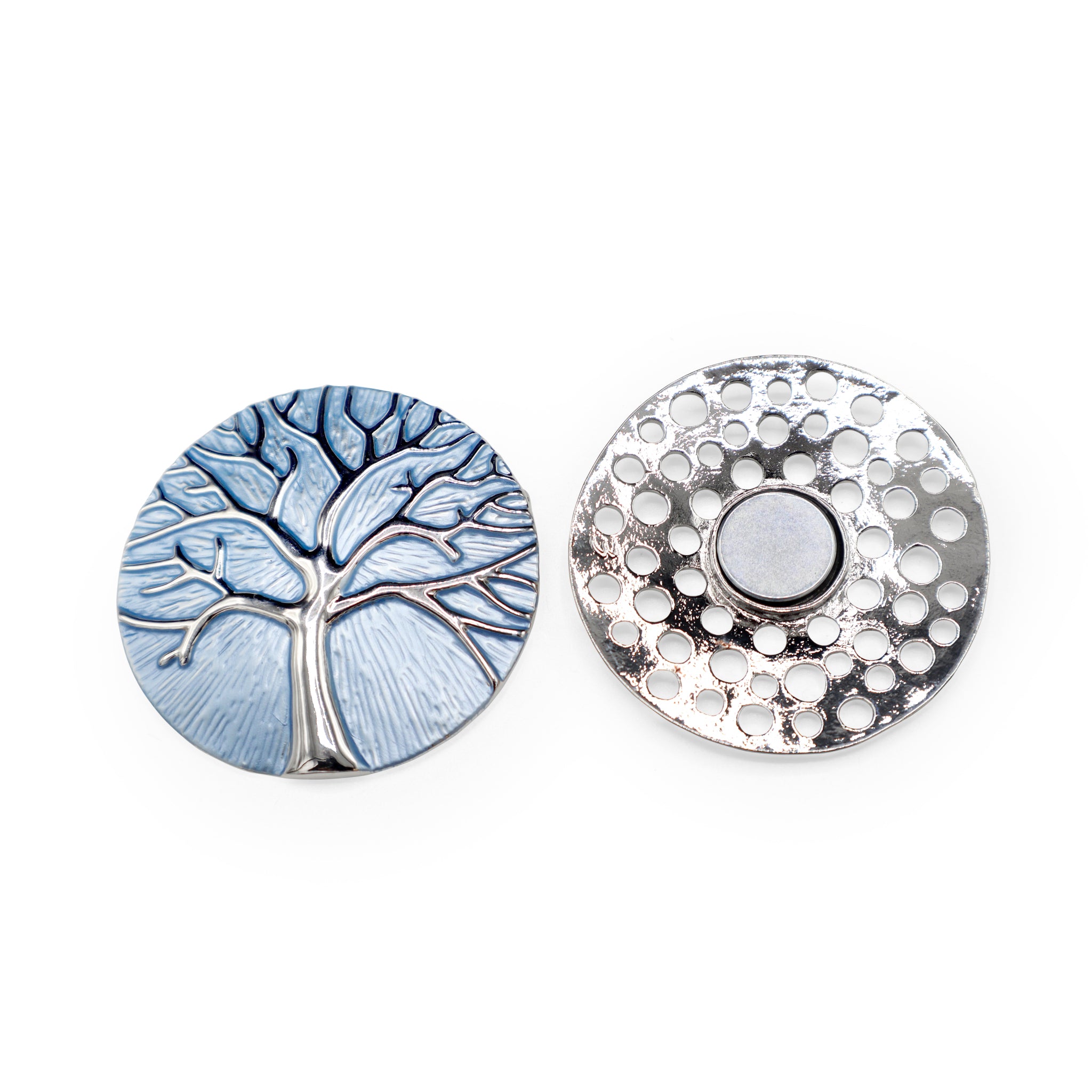 Magneet broche nr 188 fantasy zilverkleurig