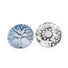 Magneet broche nr 188 fantasy zilverkleurig