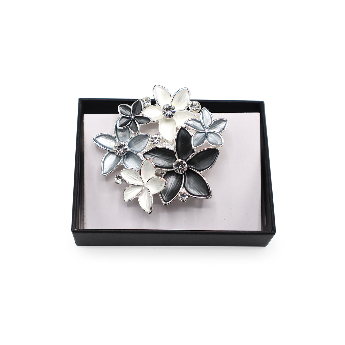 Magneet broche nr 224 fantasy zilverkleurig