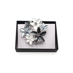 Magneet broche nr 224 fantasy zilverkleurig