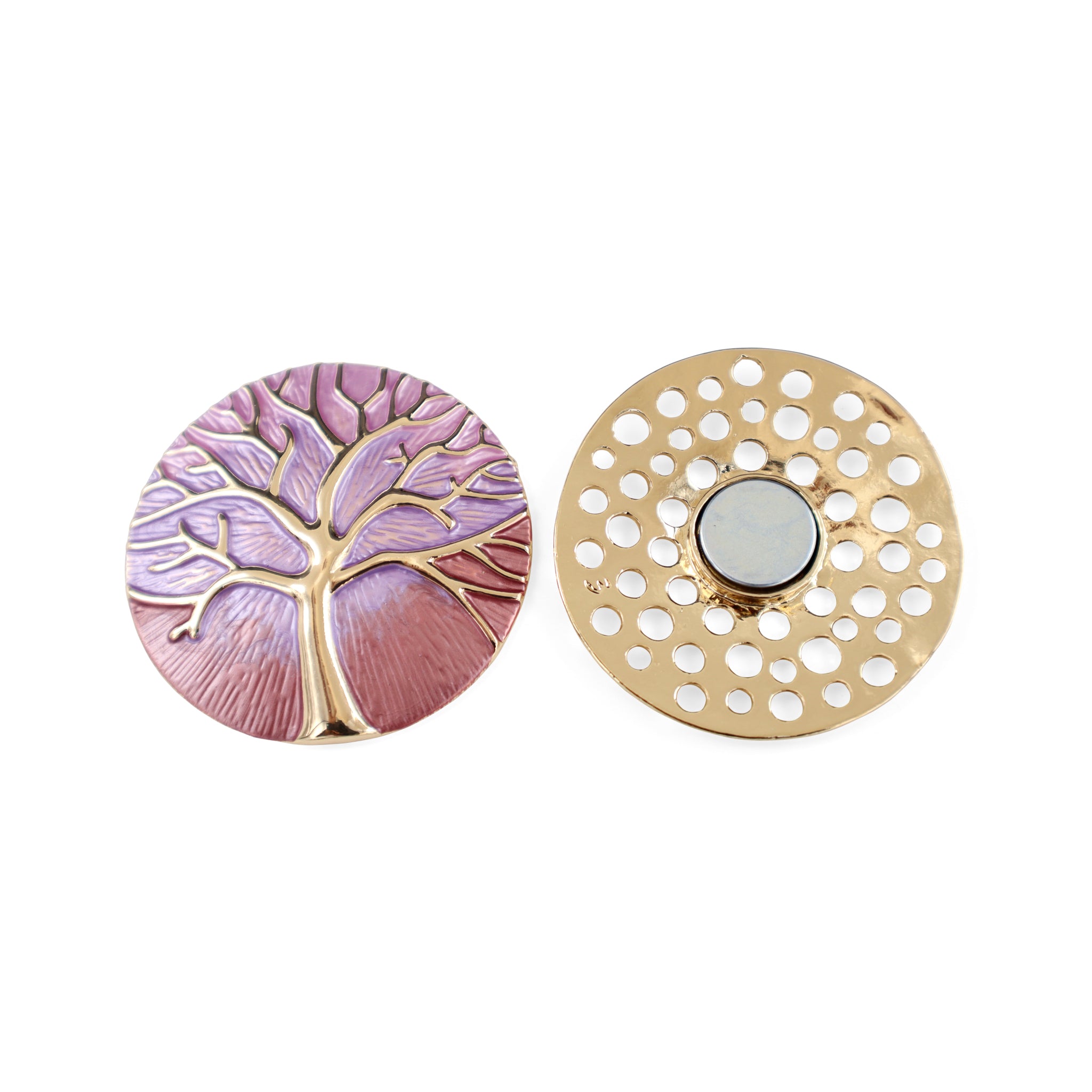 Magneet broche nr 194 fantasy goudkleurig