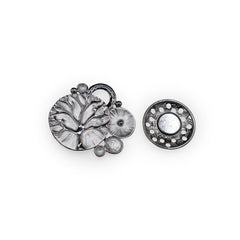  Magnetbrosche Nr. 243  Fantasie Silberfarben