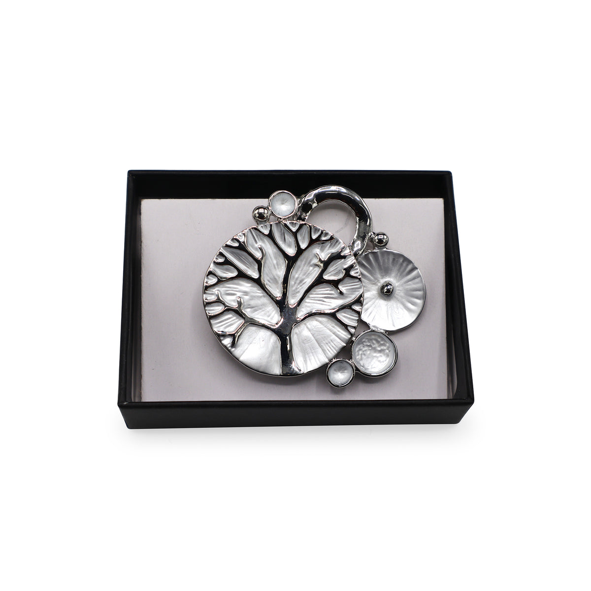  Magnetbrosche Nr. 243  Fantasie Silberfarben