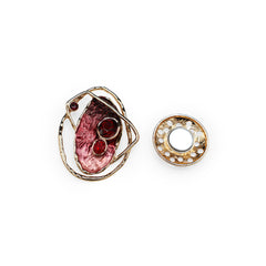 Magneet broche nr 265 fantasy goudkleurig