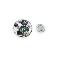 Magneet broche nr 283 fantasy zilverkleurig