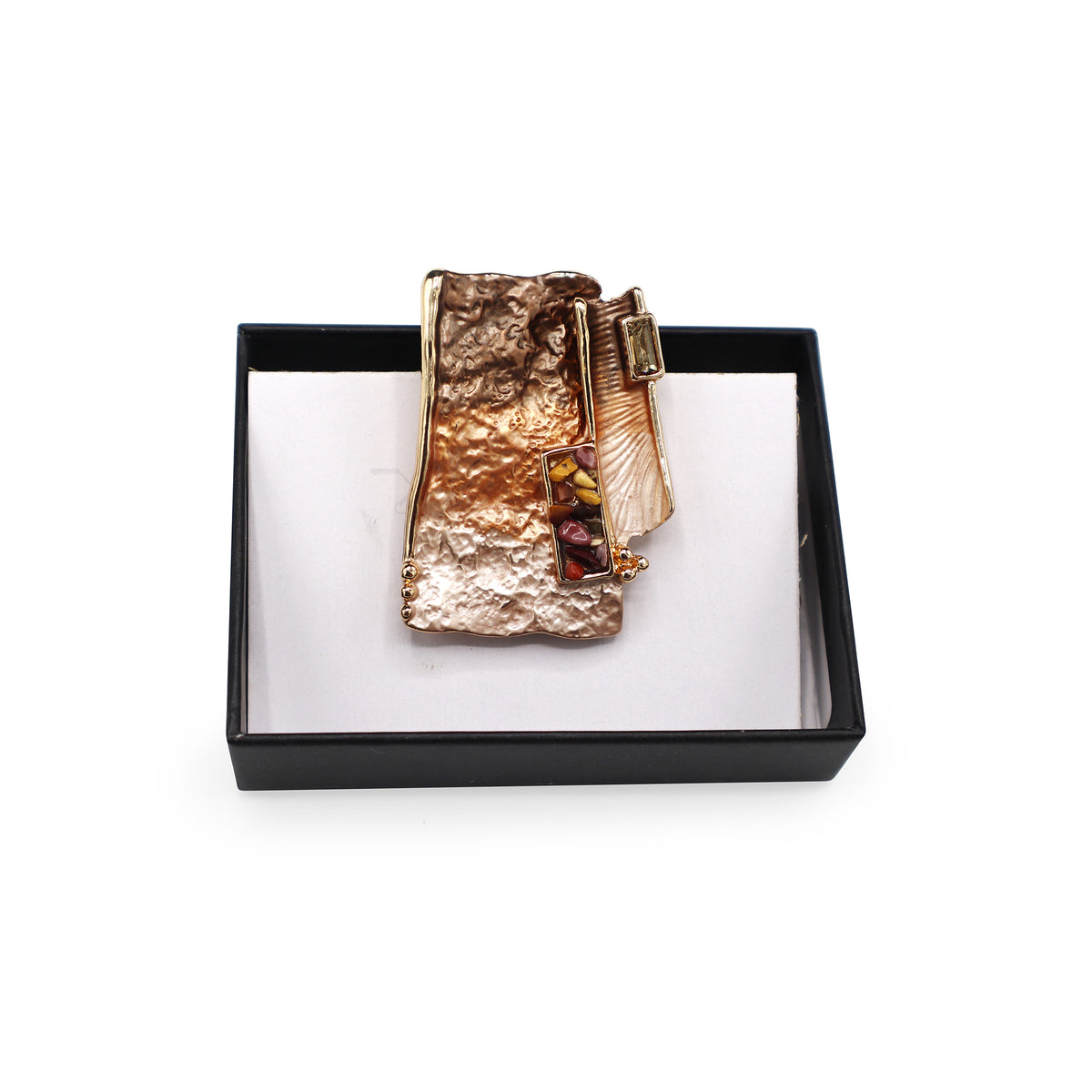 Magneet broche nr 287 fantasy goudkleurig
