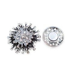 Magneet broche nr 175 fantasy zilverkleurig