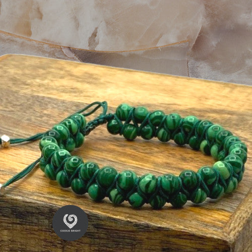 Boho bandje emerald green