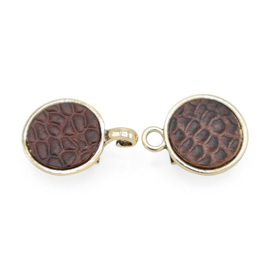 Bellagio buffalo leather giraffe print brown