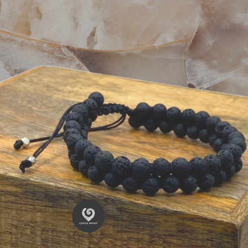 Boho bandje lava zwart
