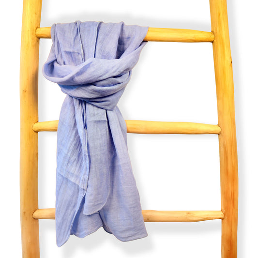 Leinenschal in Jeansblau