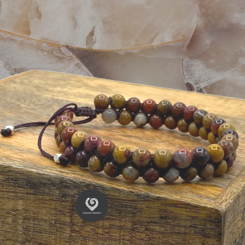 Boho bandje mica quartz