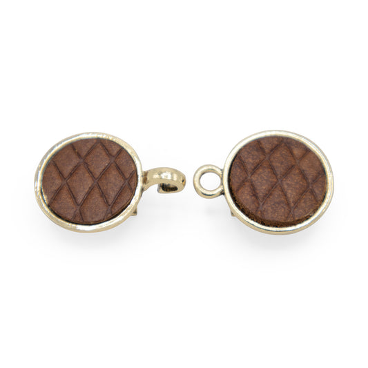 Bellagio buffalo leather ruit print brown
