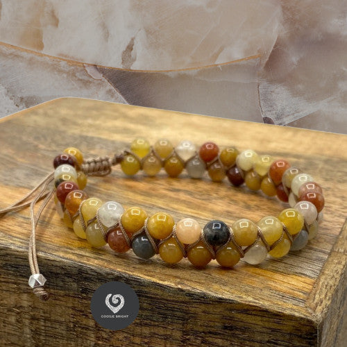 Boho bandje sesam geel